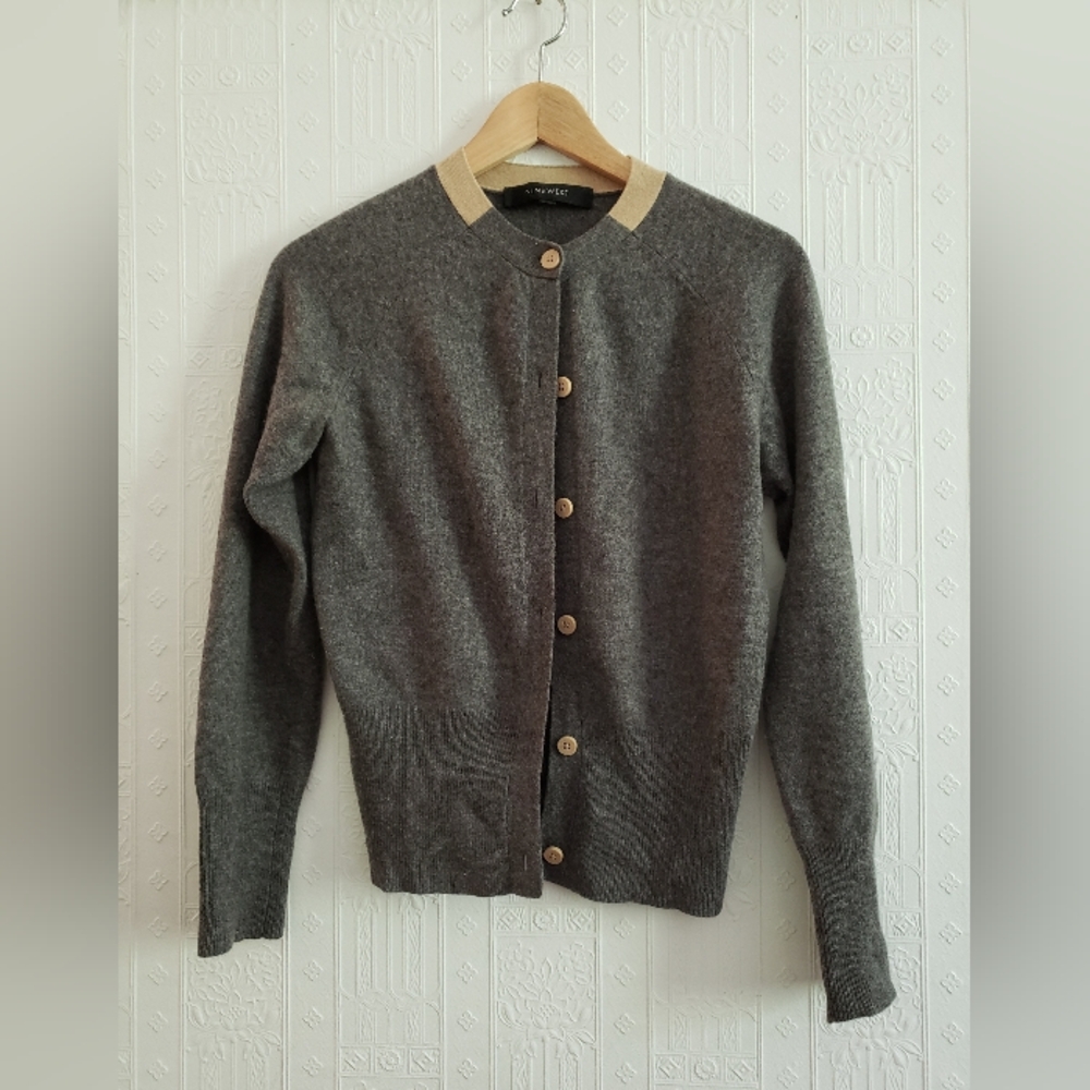 Nine West grey cashmere cardigan